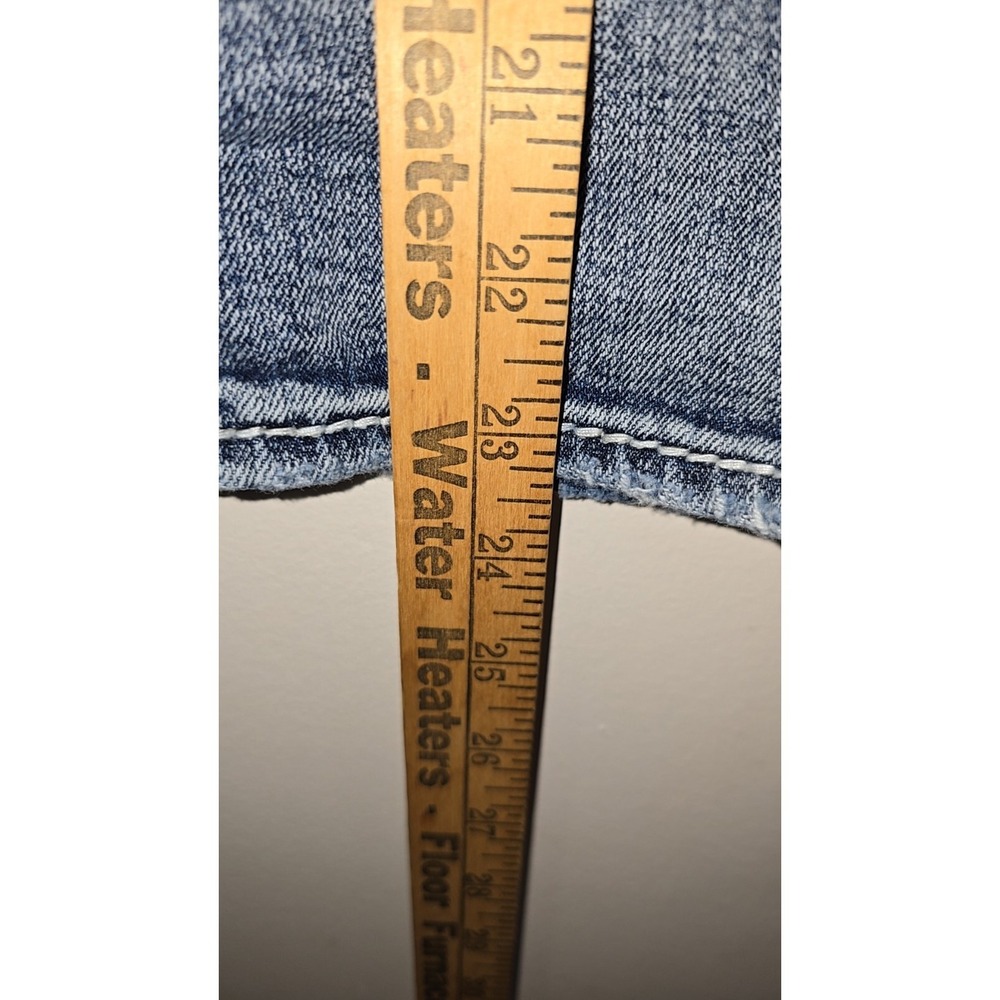 Silver Women's Jeans Aiko Mid Capri Sz W29 Distressed Thick Stitch Stretch - Picture 7 of 14